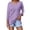 A-Light Purple246, variant on XIAONU Women's V Neck Three Quarter Sleeve Solid Color Casual T-Shirt Top Regular Fit Basic Tee