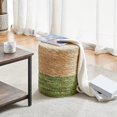 thumbnail image 5 of Casa Pura Furniture Bohemian Off-White Round Poufs, Scratch-Resistant, 5 of 6