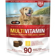 VetIQ Multivitamin Supplement for Dogs, Health Support Supplement Soft Chews, 90 Count