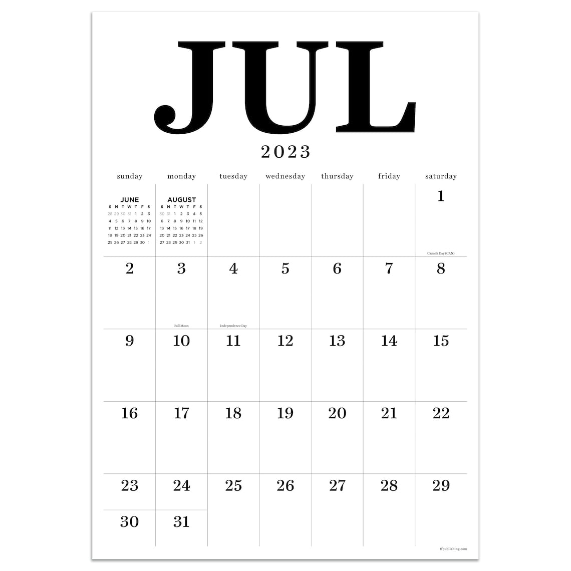 July 2023 June 2024 Medium Art Poster Wall Calendar