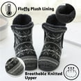 thumbnail image 2 of AUXDIQ Women Men Winter Knitted Boots Slippers Home Warm Fleece Booties Slipper Anti Slip House Shoes Indoor Outdoor, 2 of 6