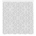 thumbnail image 3 of Ambesonne Damask Shower Curtain, Victorian Oriental Art, 69"Wx84"L, White, 3 of 5