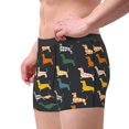 thumbnail image 3 of Rateoe Plaid Dachshund Mens Boxer Briefs Poly Spandex Performance Boxer Briefs Underwear Hem Boxer Briefs - Medium, 3 of 8