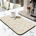 thumbnail image 2 of 2 Pack Washable Rubber Multicolored Flower Leaves Dish Drying Mats for Kitchen Counter Home Large Coffee Bar Pad Accessories and Decor for Utensils Stemware (2pcs 19.5''x12''), 2 of 6