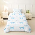 thumbnail image 2 of spefrowx Cute Polka Dot Bow Twin Duvet Cover for Girls, Blue Cartoon Watercolor Twin Bedding, Stars Reversible, 2pcs, 1 Duvet Cover and 1 Pillowcase, 2 of 6
