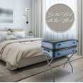 thumbnail image 2 of Bartnelli Folding Luggage Rack & Metal Suitcase Stand with Nylon Strap, Gray 2-Pack, 2 of 7