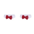 thumbnail image 3 of Methold Blanco rojo perro cachorro gato Bowknot pajarita corbata ropa para perro pequeño L 2Conjunto, 3 of 6