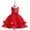 Red, variant on ZZwxWA Flower Girls Ruffles Sequins Dress Vintage Wedding Bridesmaid Party Dresses Holiday Kids Formal Pageant Gown