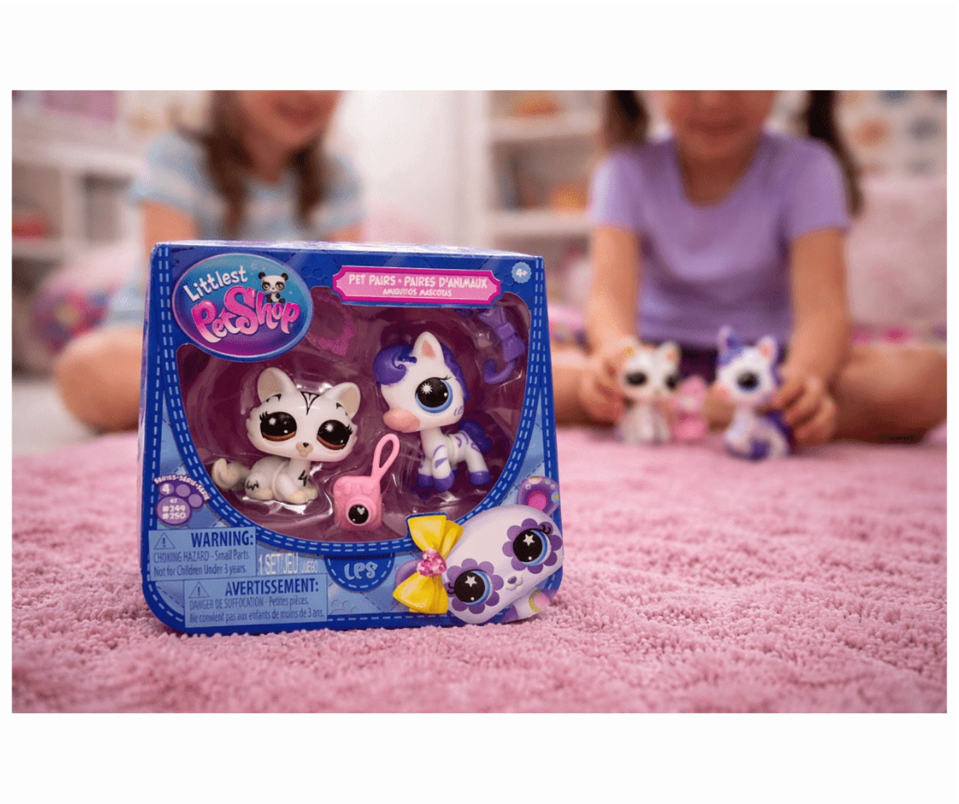 Littlest Pet Shop Stylin’ Stripes Pet Pair, Series 4 Mini Figures 2-Pack