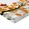 thumbnail image 2 of Ambesonne Pastoral Fitted Sheet, Autumn Tree Branches, California King, Marigold Dark Orange, 2 of 3