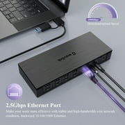 WAVLINK 19-in-1 USB C or USB A 10G Universal Quad 4K QV4K Docking Station with 100W Power Delivery Charging for MacBook Neo MacOS & Windows Laptop, 4 HDMI, 4 DP, SD 4.0 Card Reader, 2.5Gbps Ethernet