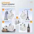 thumbnail image 2 of Convertidor de voltaje TESSAN de 220 V a 110 V con 4 enchufes USB y 3 AC, 2 of 8