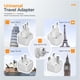 thumbnail image 2 of Convertidor de voltaje TESSAN de 220 V a 110 V con 4 enchufes USB y 3 AC, 2 of 8