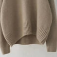 thumbnail image 6 of Women Sweater High Collar Long Sleeve Solid Color Knitting Tops Loose Fit Thickened Pullover Sweater Knitwear, 6 of 8