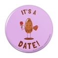 thumbnail image 1 of It's a Date Love Rose Candy Funny Humor Pinback Button Pin, 1 of 5
