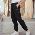thumbnail image 4 of Dalix Heartly Ghost Embroidered Jogger Pant Soft Fleece Relaxed Fit Lounge Womens in Black XS X-Small, 4 of 5