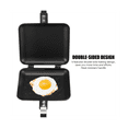 thumbnail image 3 of Double-Sided Sandwich Pan Non-Stick Foldable Grill Frying Pan for Bread Toast Breakfast Machine Pancake, 3 of 5