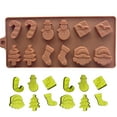 thumbnail image 4 of Christmas Silicone Mold for Baking Jelly Soap, Candy Cane, Christmas Elements Design Chocolate Candy Mold Baking Tray, 4 of 8