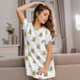 thumbnail image 3 of Naloa Rubber Duck Showe Print Women Nightgowns,Womens Loungewear,Short Sleeve Sleepwear,Comfy Ladies Nightdress, 3 of 6