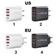 thumbnail image 2 of Travel EU Fast Charger Adapter Home Multi-Port Wall Charger USB+TYPE-C+QC3.0 Quick Charge 3-EU, 2 of 8