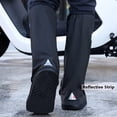 thumbnail image 5 of Black Waterproof Rain Boot Shoe Cover with Reflector Black Rain Boot Shoe High Top Anti Thickened And Wear Rain Shoe Portable Outdoor Rain Shoe For Adults., 5 of 8