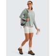 thumbnail image 4 of CRZ YOGA Pima Cotton Boat Neck Top,Workout, Loose Fit, Hip Length, Long Sleeve Shirts for Women, 4 of 5