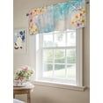 thumbnail image 6 of Retro Summer Beach Curtain Valances for Windows, Flowers Ocean Starfish Coastal Kitchen Valance Window Treatment, Light Filtering Block Curtains for Bathroom/Bedroom/Living Room 54'' x 18'', 6 of 9