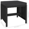 thumbnail image 3 of vidaXL Patio Dining Set 6 Piece Outdoor Dining Table and Chairs Poly Rattan, 3 of 6
