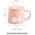 thumbnail image 2 of Kawaii Bowknot Mug Cute Ceramic Water Cup Nordic Girl Coffee Milk Cup350ML, 2 of 8