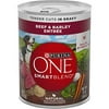 purina one natural, high protein gravy wet dog food, smartblend tender cuts in gravy beef & barley - (12) 13 oz. cans