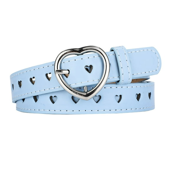 Fashion Belts for Women Fashion Waist Belt Women Leather Belts with Gold Buckle Jeans Pants Dress Ladies Fashion White Belt Red Skinny Belts for Women Thin Belts for Women Silver Buckle,Sky Blue