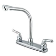 thumbnail image 1 of Kingston Brass Kb750 Two Handle High Arch Kitchen Faucet - Polished Chrome Finish, 1 of 1