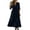 *Black, variant on ClodeEU Women's V Neck 3/4 Sleeve Tiered Midi Dress,Casual Loose Flowy Beach Vacation Dress Black,Women's Plus L
