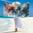 thumbnail image 5 of Easygdp Ink Style Wave Dragon Beach Towel 27.5X55 Inches Quick Dry Pool Towel Travel Compact Bath Towel Sandproof Beach Blanket Towel for Swimming, 5 of 6