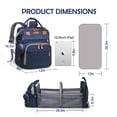 thumbnail image 4 of Mochila para pañales CESAILT 30x20x42 cm impermeable azul, 4 of 7