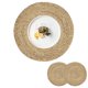 thumbnail image 1 of Juego de 2 manteles tejidos CY SISTERS, 100% paja natural, 36 cm, 1 of 7