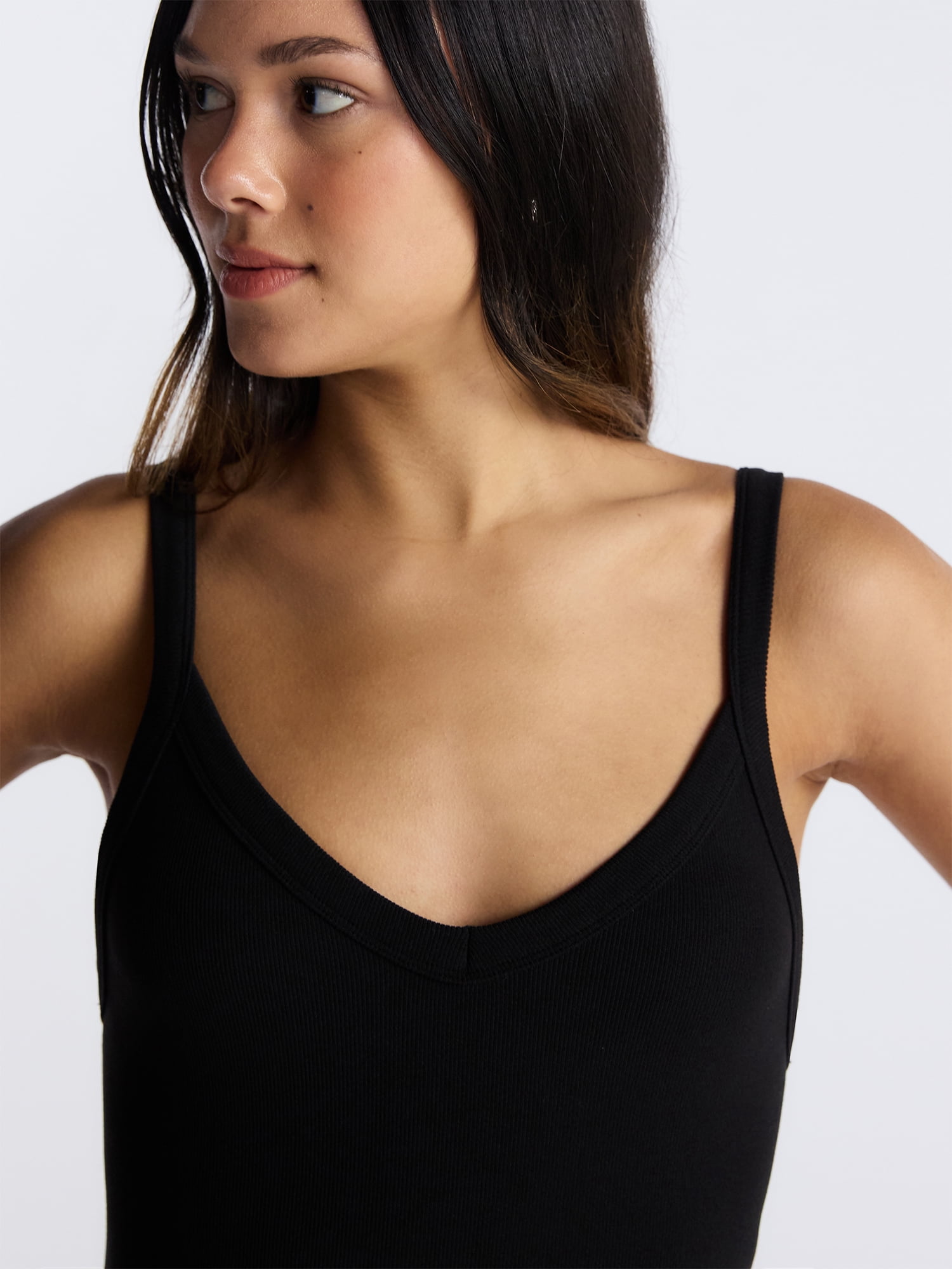 No Boundaries Seamless V Neck Bodysuit, Women's XXS-XXL