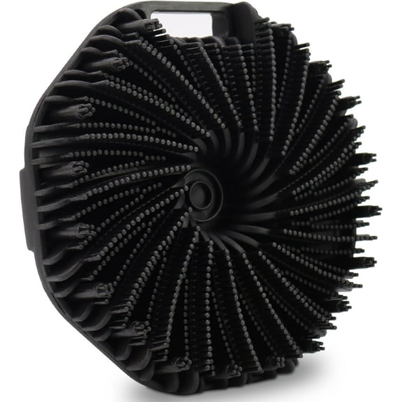 LQQBOX 1 Pack Silicone Body Scrubber, Body Wash Scrubber, Shower Scrubber for Body, Non-Slip Handle for Easy Cleaning, Travel Friendly (Black)