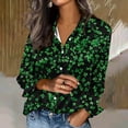 thumbnail image 3 of Craaazy Women's Fashion St. Patrick's Day Printed Casual Long Sleeve Loose Lapel ButtonCardigan Blouse Gifts, 3 of 5