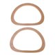 thumbnail image 1 of 2 asas ovaladas de madera de repuesto en forma de D para bolsos, carteras y bolsos hechos a mano., 1 of 8