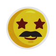 thumbnail image 3 of Autocollants Emoji Moustache Drôle 1" Pouce Rond - 500 Pack InStockLabels.com, 3 of 4