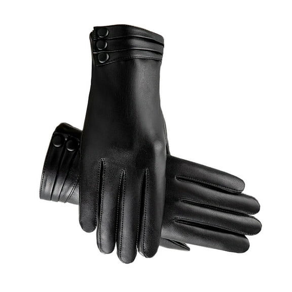 Huaq Portable Warm Gloves Leather Screen Touch Gloves Windproof Riding Bike Gloves Winter Cold Protection Gloves for Outdoor