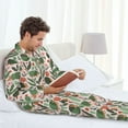 thumbnail image 6 of Rocae Armadillo for Men's Pajamas Set Mens Pjs Sets Long Sleeve Button Down Sleepwear-Medium, 6 of 7