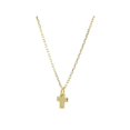 thumbnail image 1 of Collier Pendentif Mini Croix 7 mm Plaqué Or Argenté&44; 16 Plus 2 Po., 1 of 1