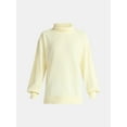 thumbnail image 5 of Time and Tru Women's Ottoman Ribbed Pullover Top with Long Sleeves, Size XS-XXXL, 5 of 5