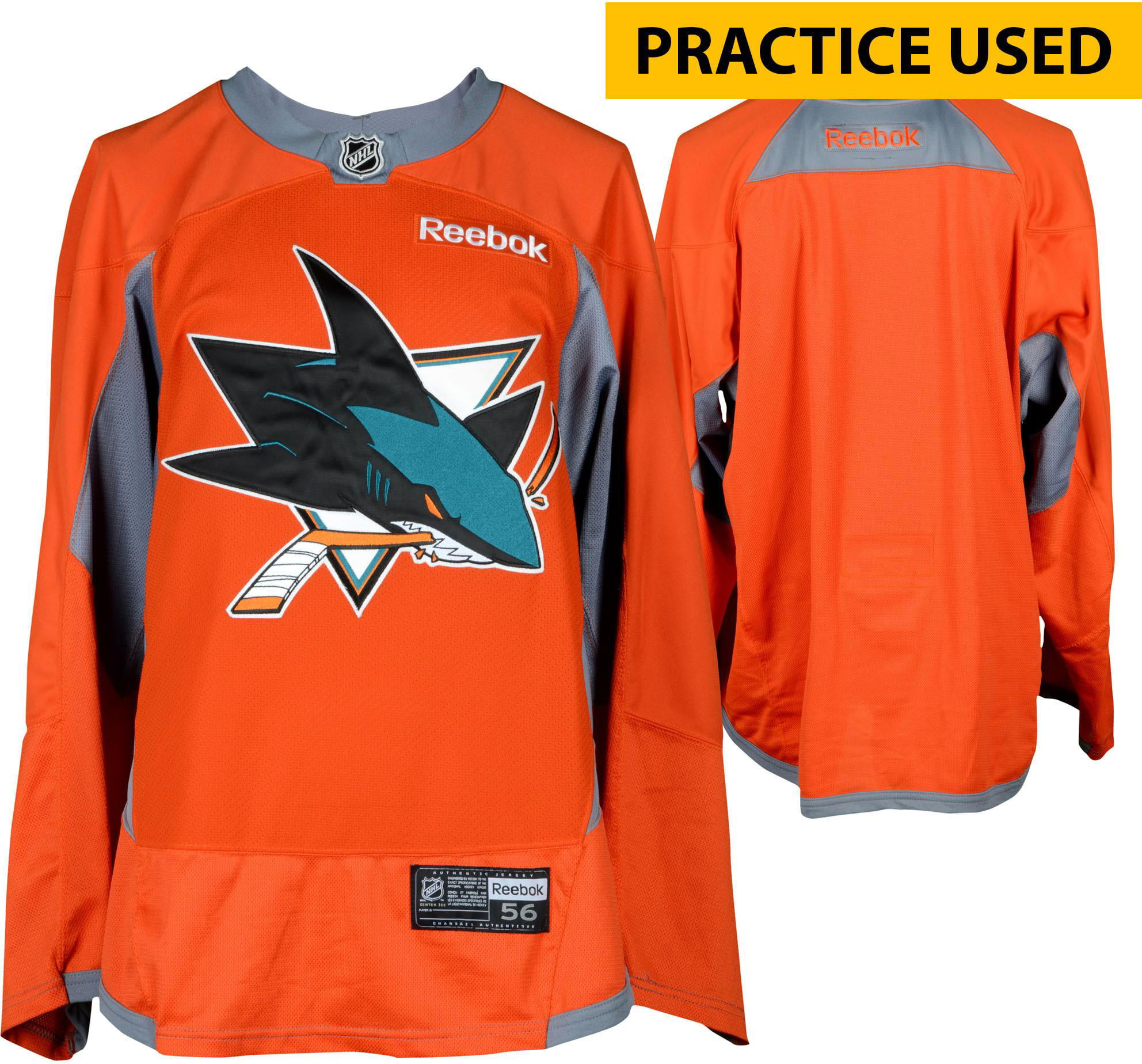 San Jose Sharks Practice-Used Orange 