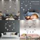 thumbnail image 5 of Nuevo, Reloj de pared silencioso de péndulo adecuado, Reloj de pared moderno de moda Reloj de pared sin marco Adhesivo de espejo 3D para oficina, 5 of 5