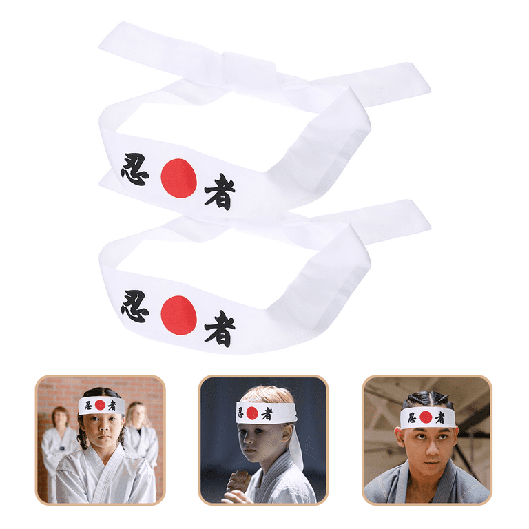 4 pcs Ninja Print Hairband Japanese Headband Ninja Hachimaki