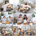 thumbnail image 6 of Navy Blue Beige Bedding 3 Piece Duvet Cover Set California King, Middle Century Modern Geometric Abstract Art Soft Microfiber Comforter Cover with Zipper Closure & Pillowcases, Quilt Cover, 6 of 9