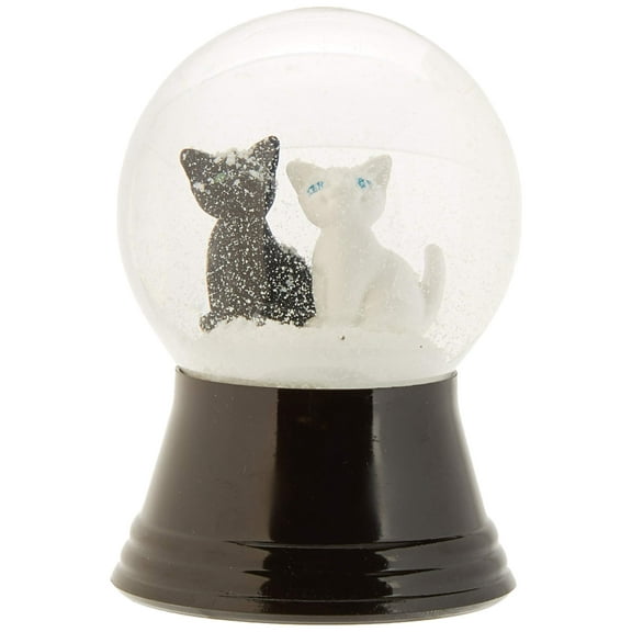 Alexander Taron PR1298 Perzy Snowglobe, Small Two Cats-2.5" H W x 1.5" D, Gray